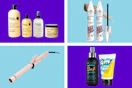 beauty products in a collage