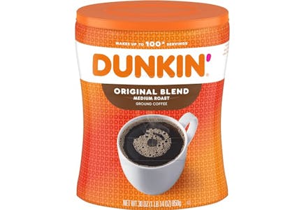 2 Dunkin' Original Blend Coffee Tubs