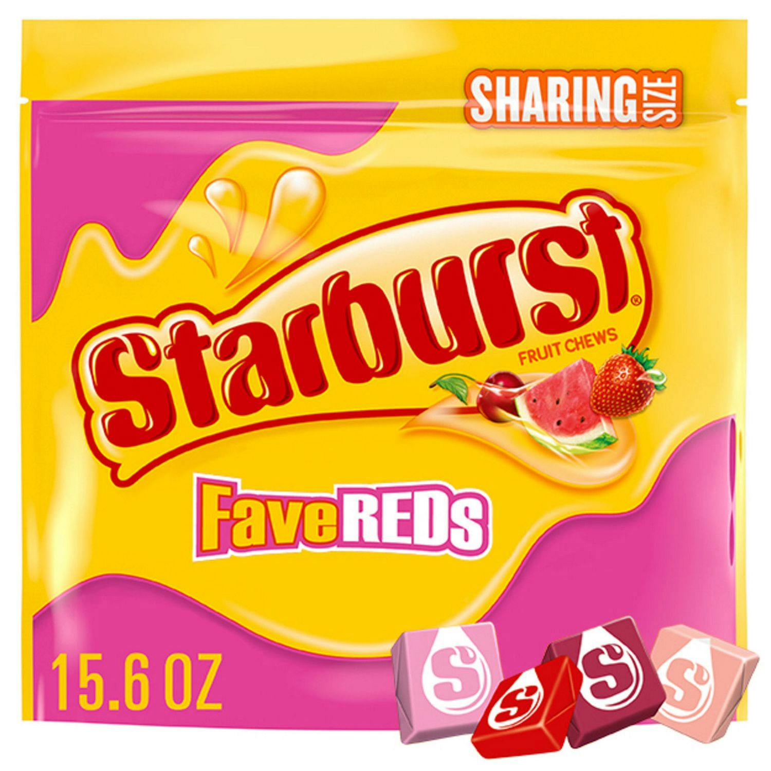 2 Starburst FaveReds Fruit Chews Bags