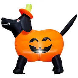 Halloween Inflatable Pumpkin Dog