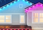 permanent lights the outside of a house