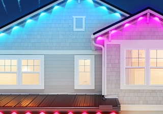 permanent lights the outside of a house
