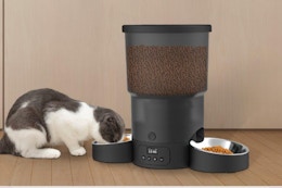 Automatic Dual Pet Feeder, Just $24.99 on Amazon (Reg. $69.99) card image