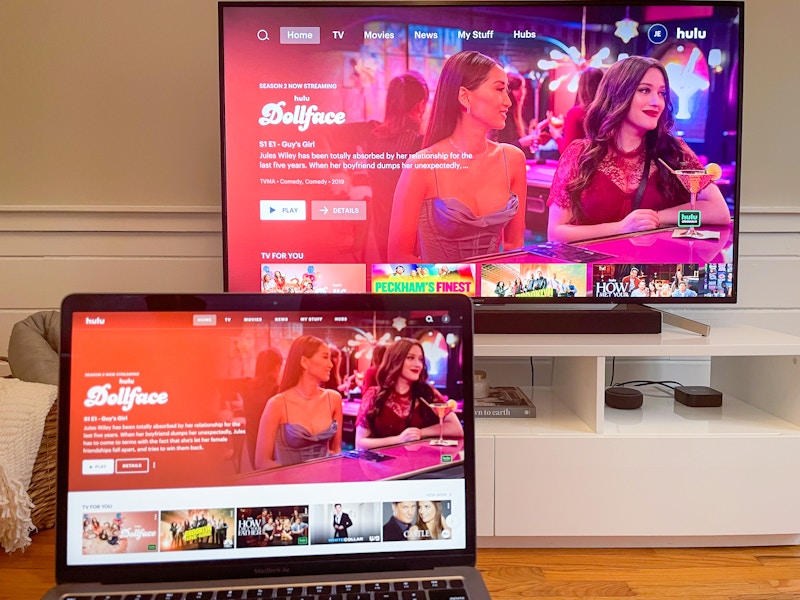 streaming hulu on two devices at once: on the tv and on a laptop