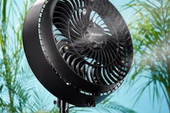 a fan with a mister 
