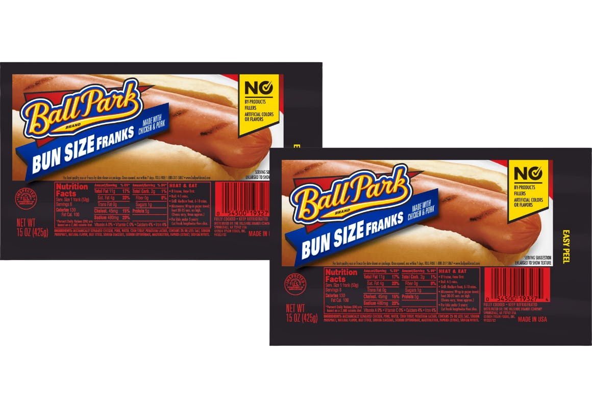 2 Ball Park Hot Dogs