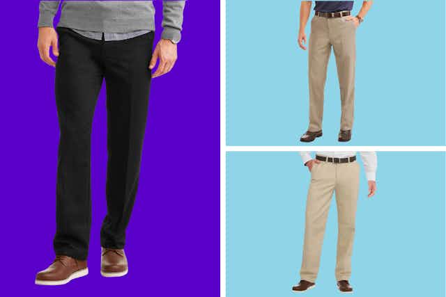 George Men's and Big Men's Wrinkle-Resistant Pants, Just $12.98 at Walmart card image