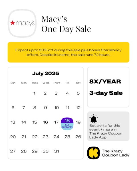 Macy's One Day Sale 2025 Dates