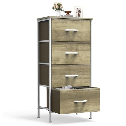 Nightstand with 4 Fabric Drawers