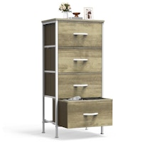 Nightstand with 4 Fabric Drawers