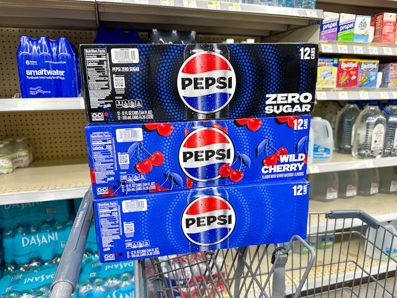 pepsi sodas on walgreens cart