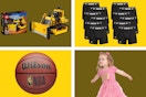 Lego Set, Wilson Basketball, Men's briefs & a toddler tutu dress