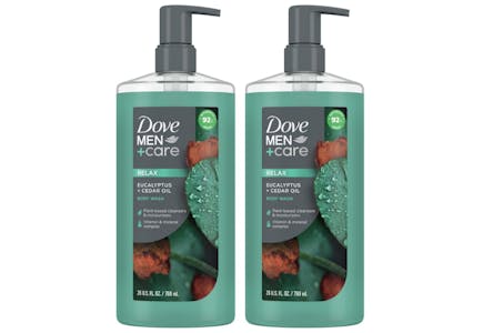 2 Dove Men+Care Body Washes