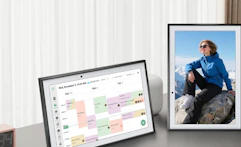 a digital calendar on a desk