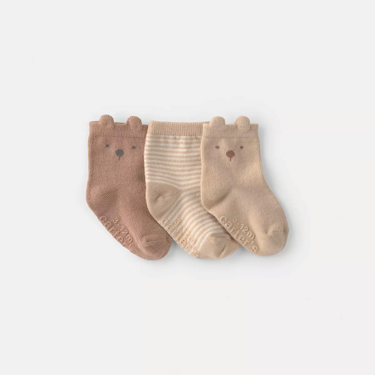 Carter's Baby Bear Booties 3-Pack