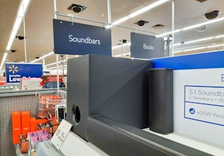 Soundbar area at Walmart