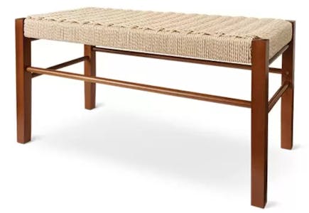 Sohl Furniture Woven Accent Bench