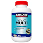 5 Kirkland Signature Vitamin Bottles