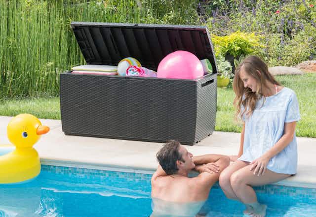 New Lower Price: Keter 80-Gallon Storage Deck Box, Only $44 at Walmart card image
