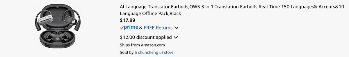Amazon Real-Time Translator Earbuds 2025 2