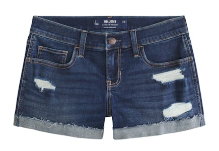 Low-Rise Ripped Shorts