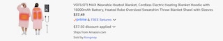 Amazon Wearable Heated Blanket Hoodie 2026 2