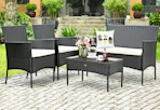 wicker patio conversation set