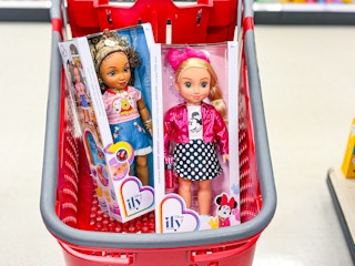 two disney ily dolls in target cart