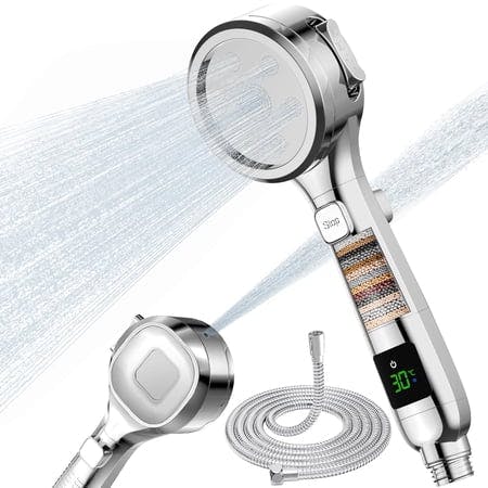 Handheld Showerhead with Temp Display