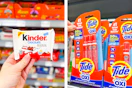 walmart freebies, tide and kinder side by side