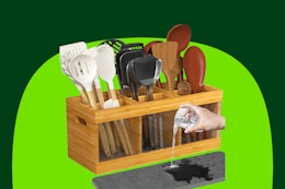 Bamboo Utensil Holder, Only $15.99 With Amazon Discounts card image