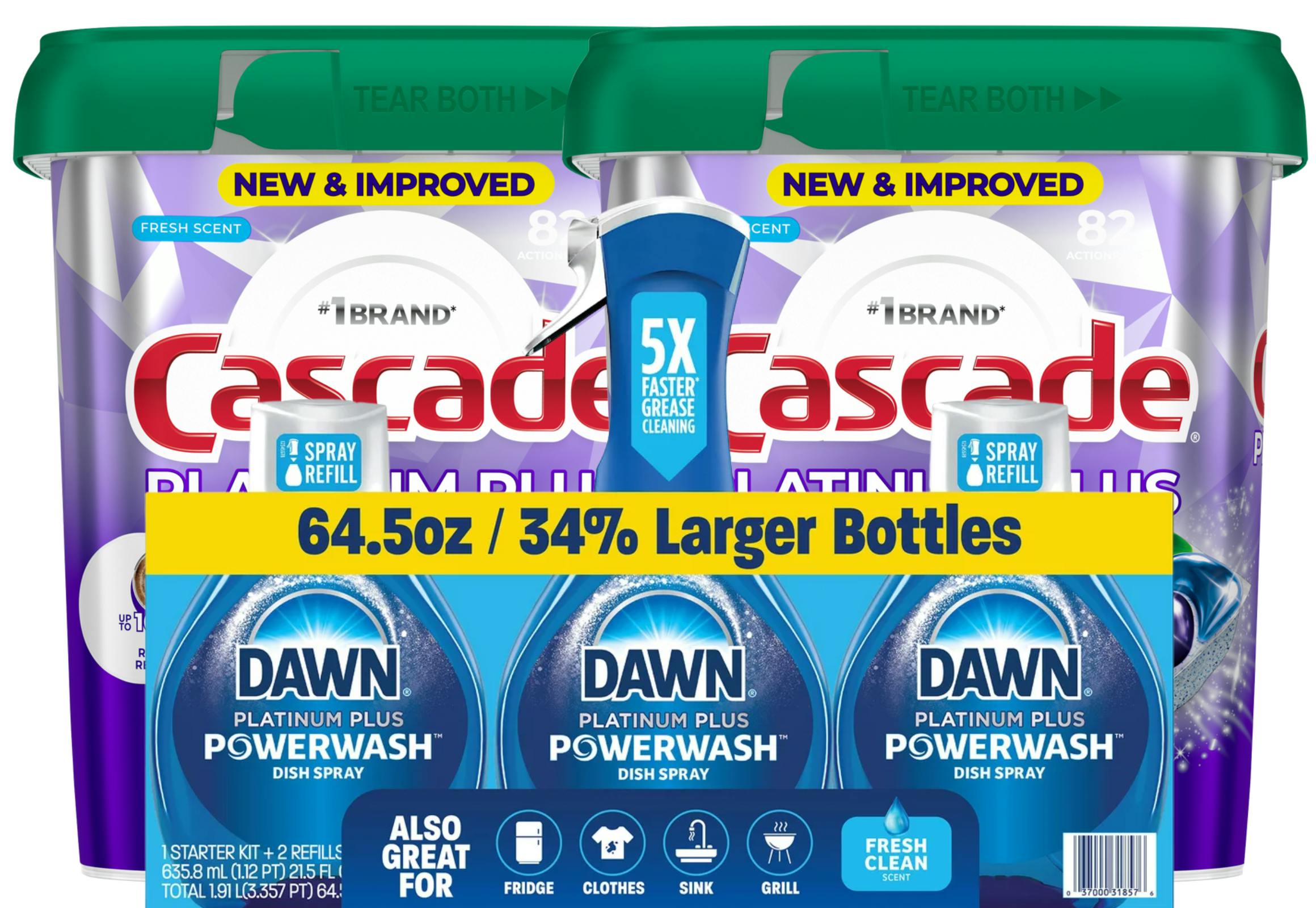 2 Cascade + 1 Dawn Powerwash