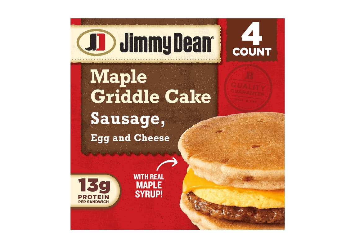 2 Jimmy Dean Griddle Cake Sandwiches