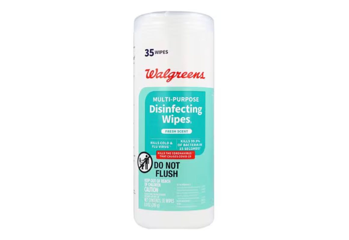 3 Walgreens Disinfecting Wipe Tubes