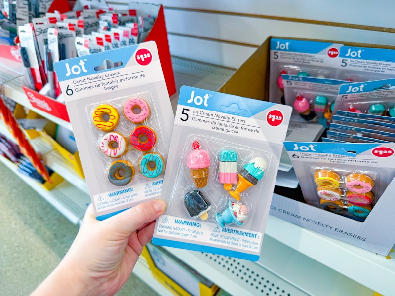 dollar tree jot erasers