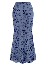 Women's Floral Mesh Maxi Skirt