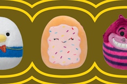 Donald Duck, Toaster Pastry, and Cheshire Cat squishmallows