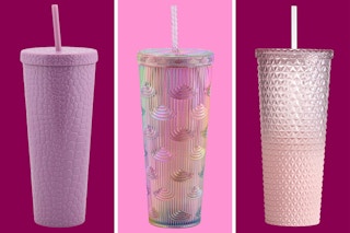 Three Mainstays Tumblers in various colors and styles