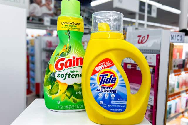 Tide, Bounce, Gain, and Downy, Only $1.93 Each at Walgreens card image