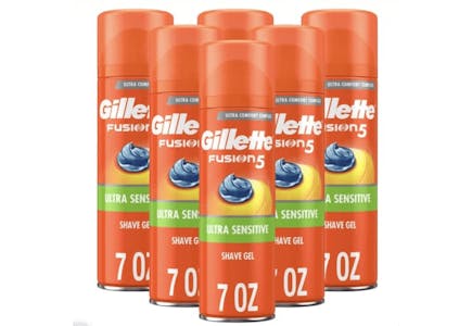 Gillette Shave Gel 6-Pack