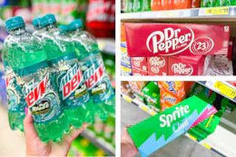 mountain dew dr pepper sprite collage