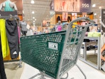 dicks sporting goods shopping cart in store