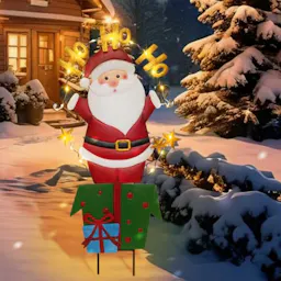 Solar Santa Garden Stake