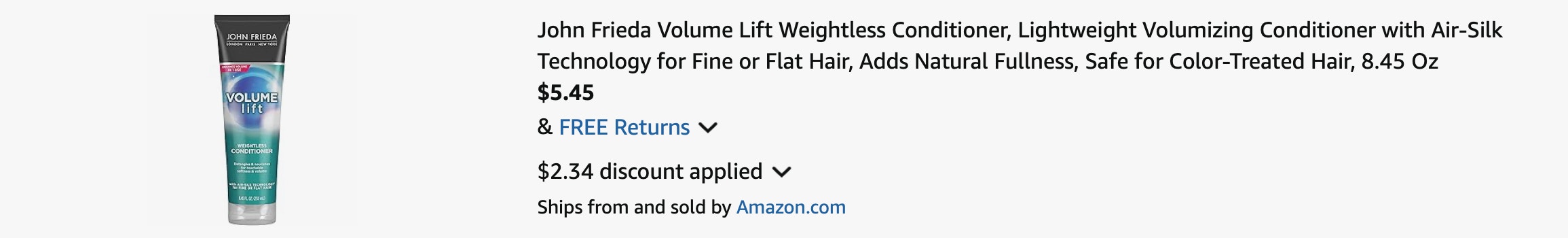 Amazon John Frieda Volume Lift Conditioner 2025 2