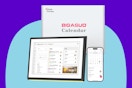  BIGASUO 10.1" Digital Calendar on a blue background.