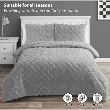 Embossed Checkerboard Comforter Set