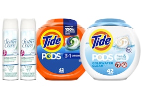 2 Tide Pods + 2 Gillette Shave Creams