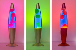 3 lifestyle images of Urban Shop Lava Lamps