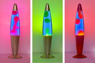 3 lifestyle images of Urban Shop Lava Lamps