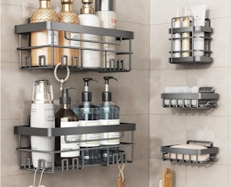 Shower Caddy Organizer 5-Pack, Only $10.99 on Amazon card image